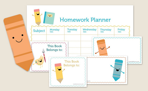 Printable homework assignment planner